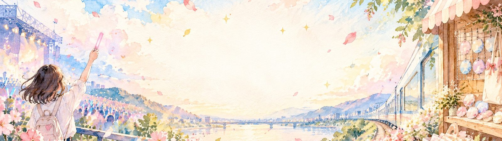 案15 水彩イラスト:絵本調のパノラマ